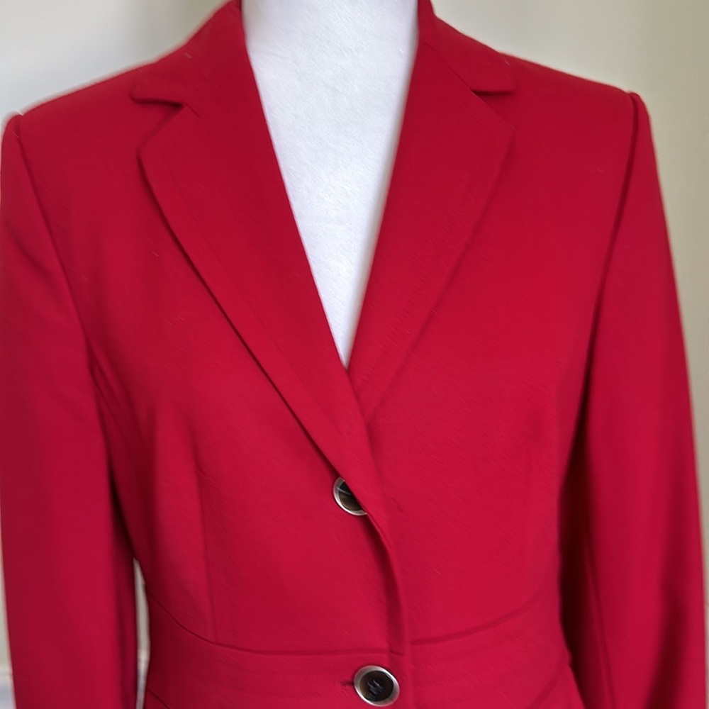 TALBOTS Red Fitted Wool Jacket - Picture 2 of 6
